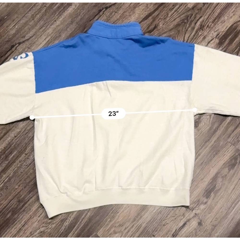 Vintage 80s-90s San Francisco Colorblock 1/4 Zip Sweatshirt Golden Gate Sz Med - Picture 8 of 8